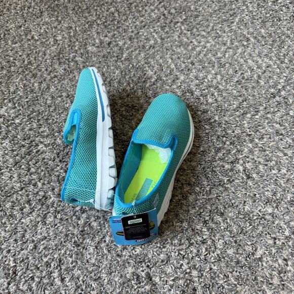 Skechers Go Walk Dazzle 2 Walking Shoes Teal Green Women Size 8.5 Slip On New - Picture 9 of 10